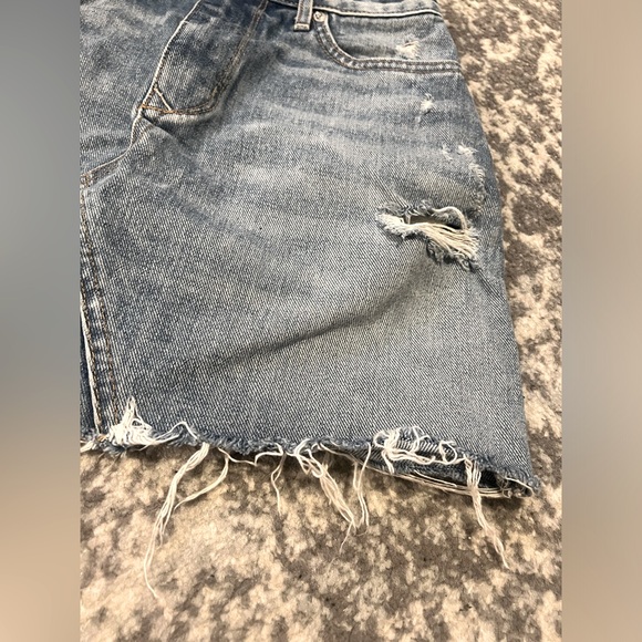 Lovers+Friends Jarrett Blue Wyatt High Rise A-Line USA Made Denim Skirt - Sz 26 - Picture 3 of 8